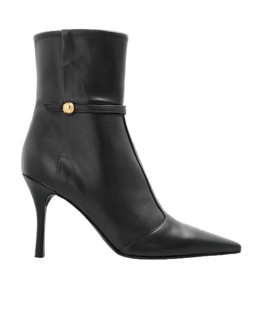 Furla Black Sfera Pointed-Toe Ankle Boots