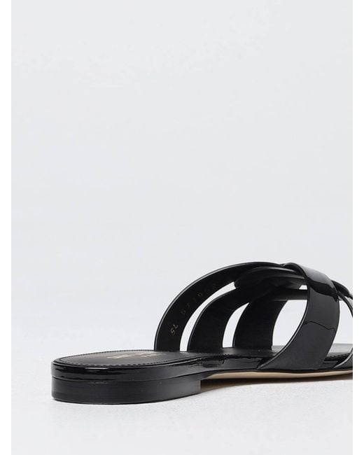 Saint Laurent Black Logo Detail Sandals