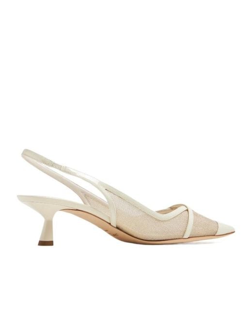 Jimmy Choo Natural Pointed-Toe High-Heeled Sandals