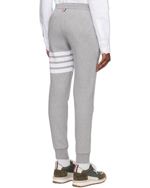 Thom Browne Gray 4-Bar Classic Sweatpants