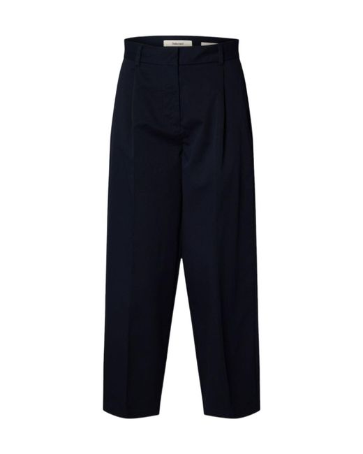 SELECTED Blue Pleated Trousers