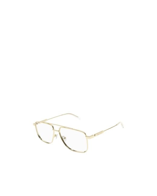 McQueen White Eyewear Square Frame Glasses for men