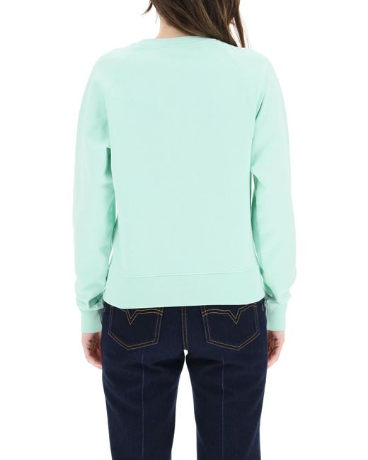 Maison Kitsuné Green Tricolor Fox Patch Sweatshirt