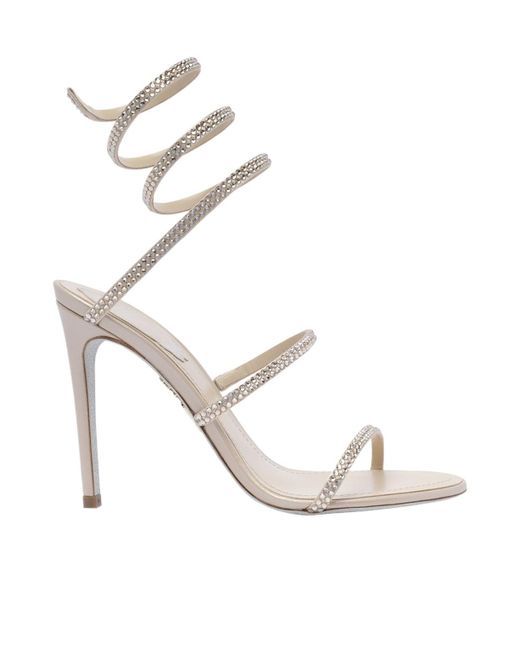 Rene Caovilla Metallic René Caovilla Cleo Embellished Heeled Sandals