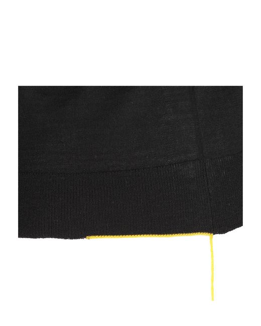 Fendi Black V-Neck Cashmere-Blend Sweater