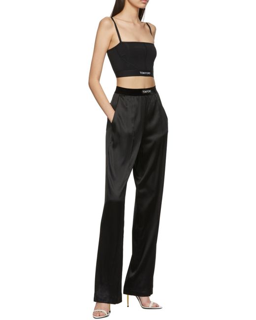 Tom Ford Black Logo Waistband Bra