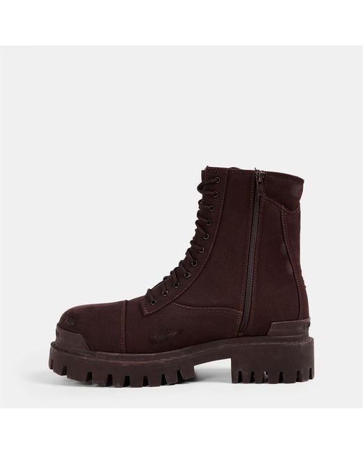 Balenciaga Brown Lace-Up Boots for men