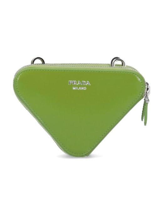 Prada Green Logo-Plaque Mini Bag