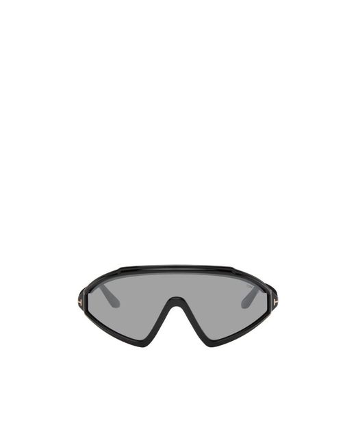 Tom Ford Gray Eyewear Lorna Shield Frame Sunglasses for men