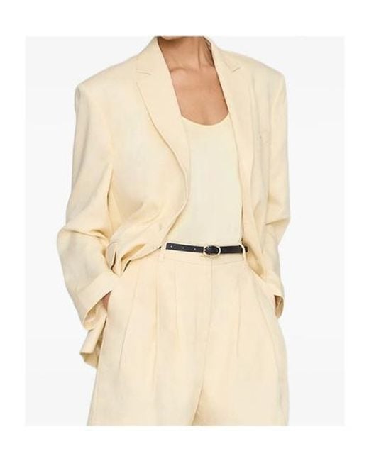 Anine Bing Natural Lea Sleeveless Top