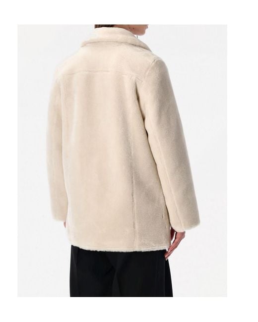 Urbancode Natural Single-Breasted Faux Fur Coat