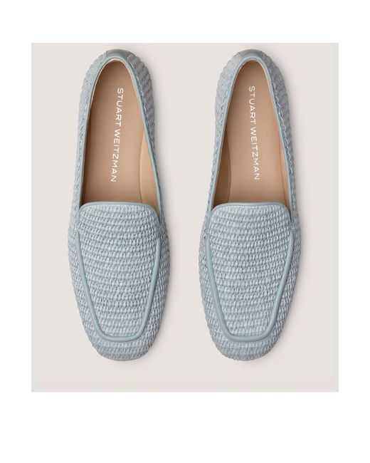 Stuart Weitzman Blue Round Toe Loafers