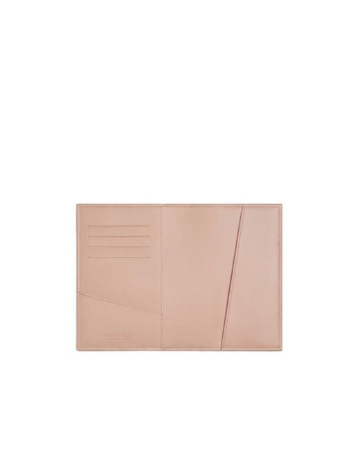 Bottega Veneta Pink Woven Pattern Card Bag