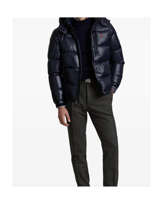 Polo Ralph Lauren Black Hooded Puffer Jacket for men