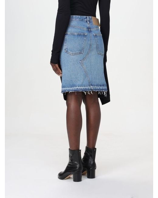 MM6 by Maison Margiela Black Panelled Denim Miniskirt
