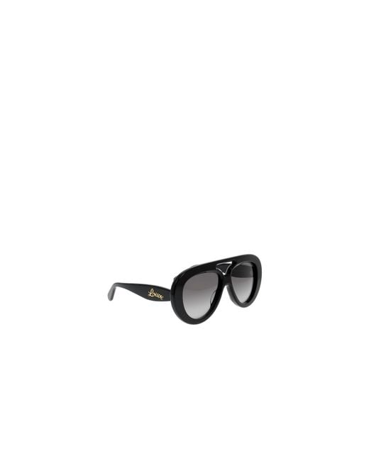 Loewe Black Aviator Frame Sunglasses
