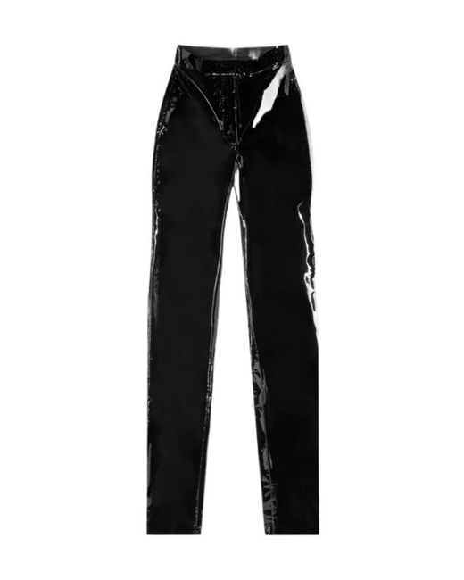 ROTATE BIRGER CHRISTENSEN Black High Waist Straight Casual Pants