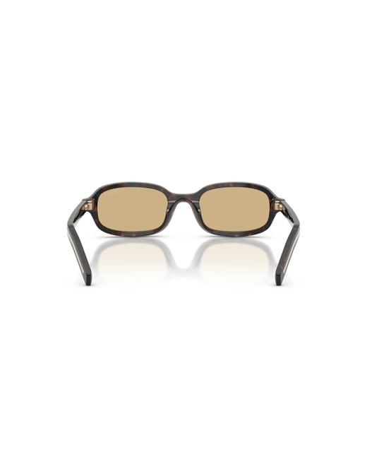 Prada White Eyewear Oval Frame Sunglasses
