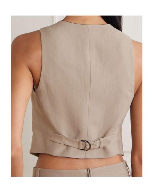 Brunello Cucinelli Natural V-Neck Vest
