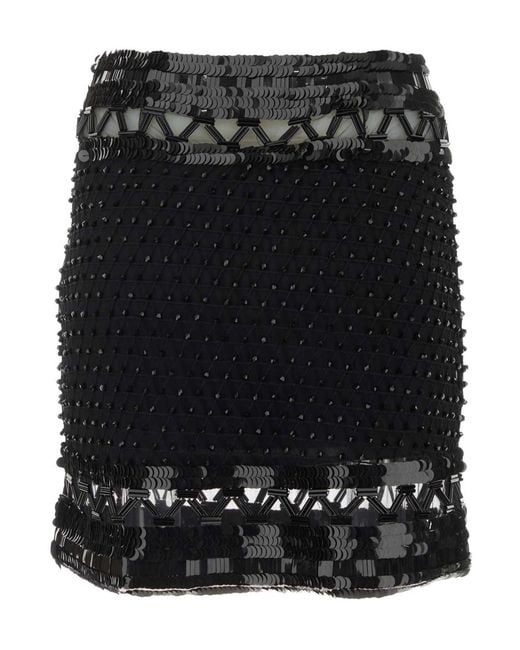 Alberta Ferretti Black Short Skirts