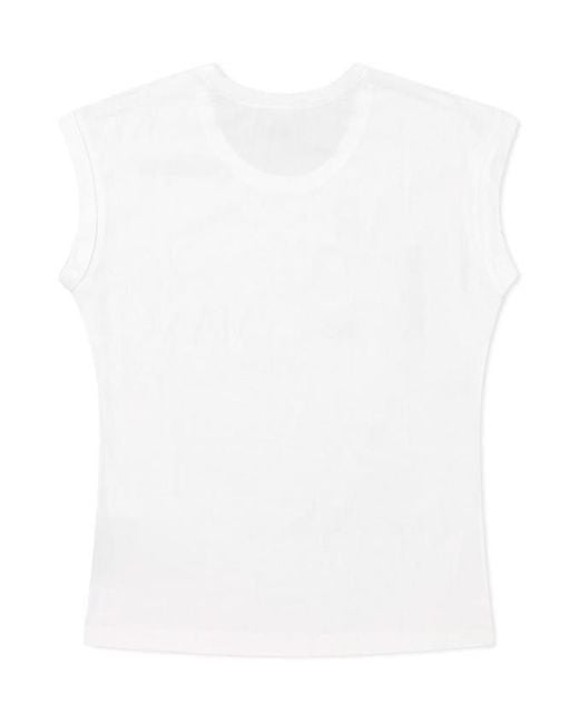 Armani Jeans White Round-Necked T-Shirt