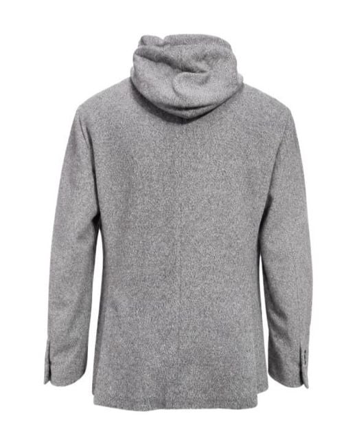 Eleventy Gray Long-Sleeve Casual Jacket for men