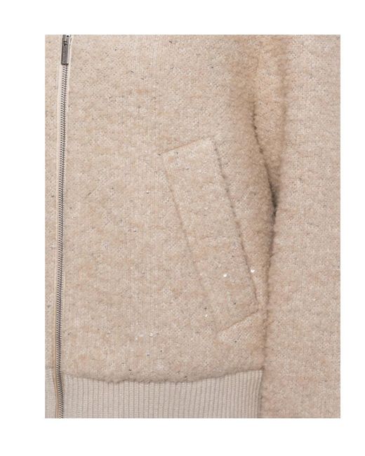 Peserico Natural Sequins Zipped Jacket
