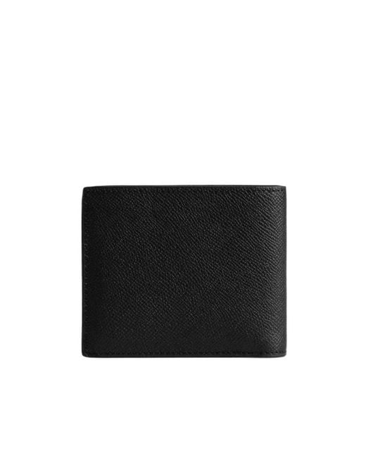 COACH Black Logo-Plaque Wallet for men