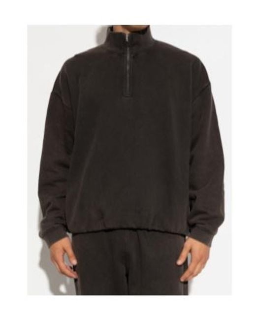 Represent Black Initial Quarter-Zip Sweatshirt for men