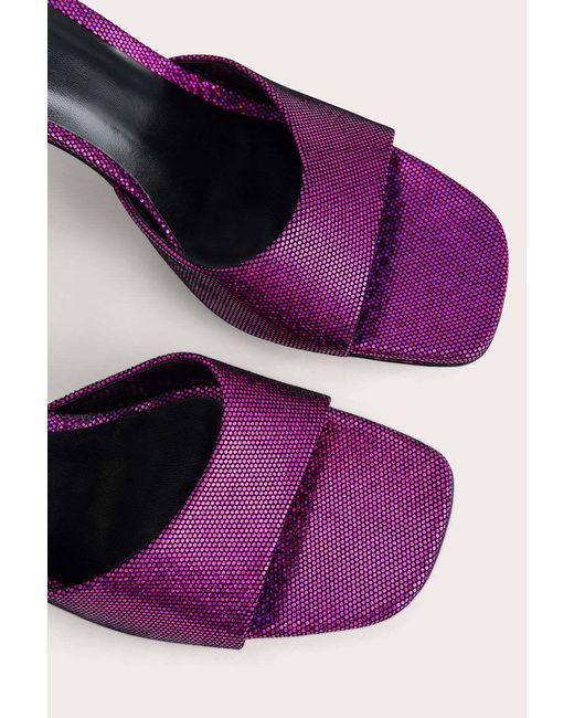 By Far Purple Michel Slip-On Sandals