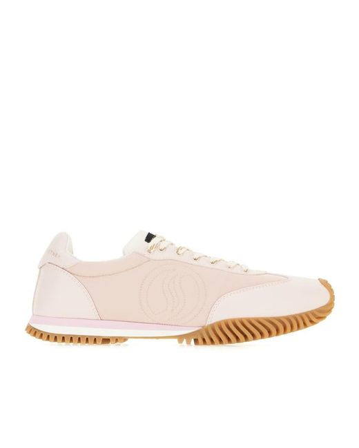 Stella McCartney White Round Toe Low-Top Sneakers