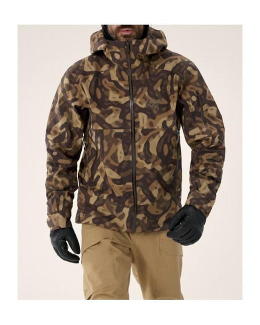 Arc'teryx Brown Sabre Gore-Tex Printed Jacket for men