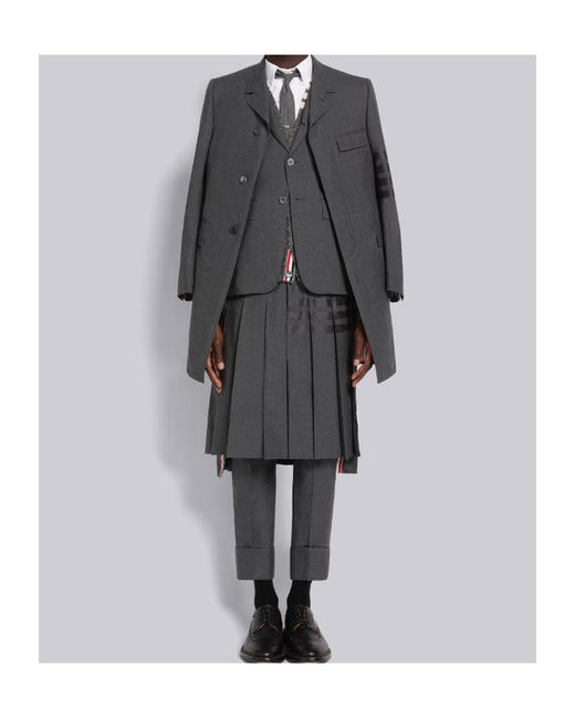 Thom Browne Gray 4-Bar Single-Breasted Blazer for men