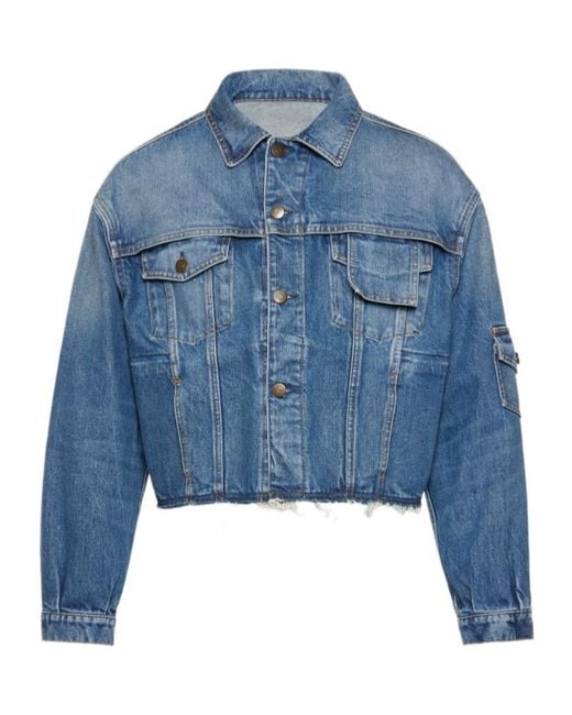 Maison Margiela Blue Vintage Effect Denim Jacket for men