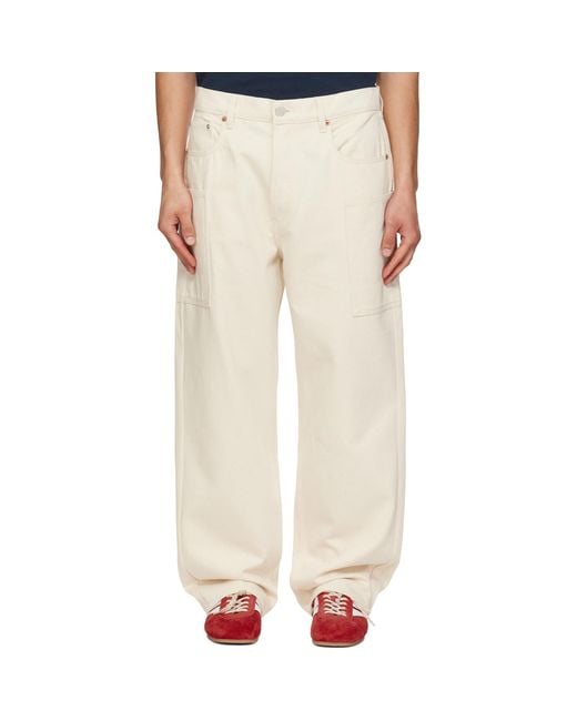 KENZO Natural Logo Patch Jeans for men