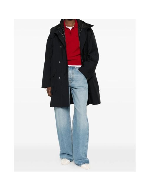 Prada Black Button-Up Hooded Jacket