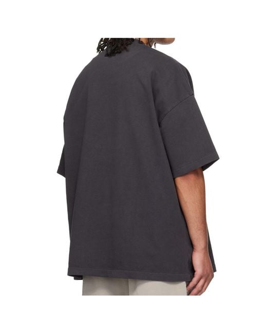 Fear Of God Black Short-Sleeved Crewneck T-Shirt for men