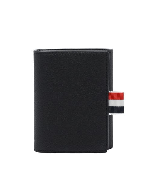 Thom Browne Black Trifold Wallet for men