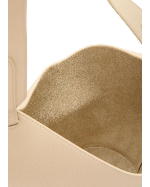 Khaite Natural Lotus Mini Grained Leather Tote Bag