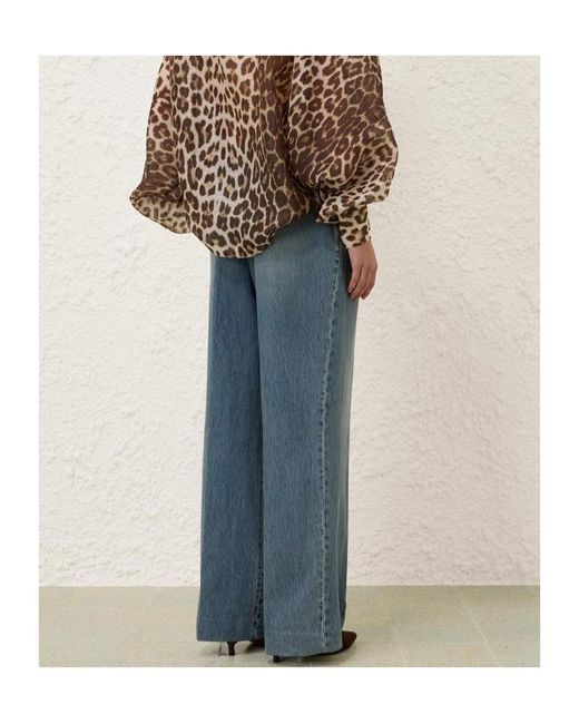 Zimmermann Blue Illustration Denim Jeans