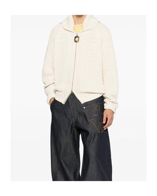 J.W. Anderson Natural Jw Anderson Cable Zip Cardigan for men