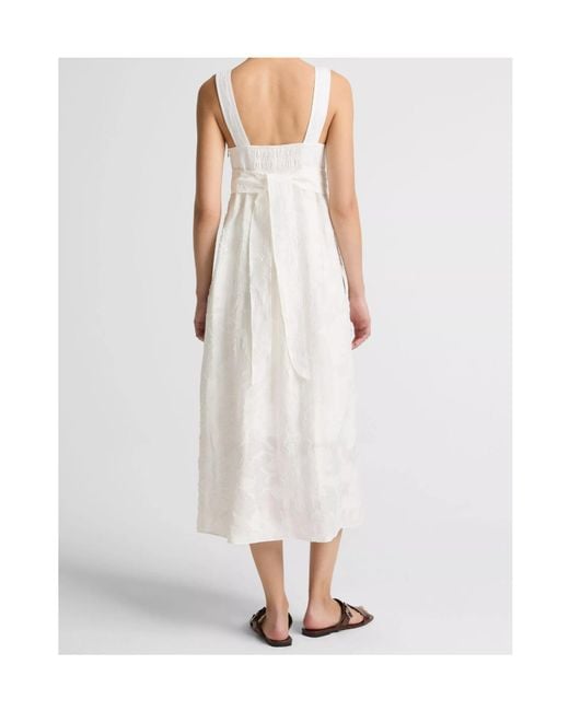 Vince White Tie-Waist Dress