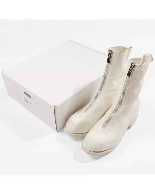 Guidi Natural Pl2 Front Zipper Ankle Boot