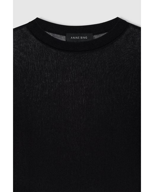 Anine Bing Black Long-Sleeve T-Shirt