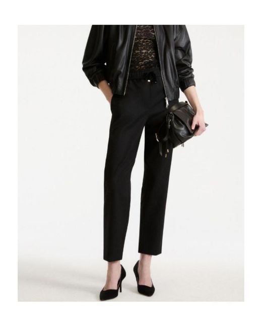 Marella Black Drawstring Trousers