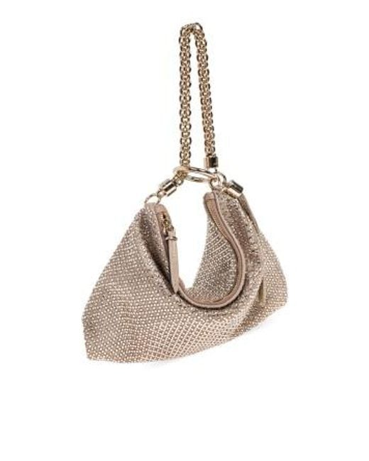 Jimmy Choo Metallic Callie Embellished Clutch Bag