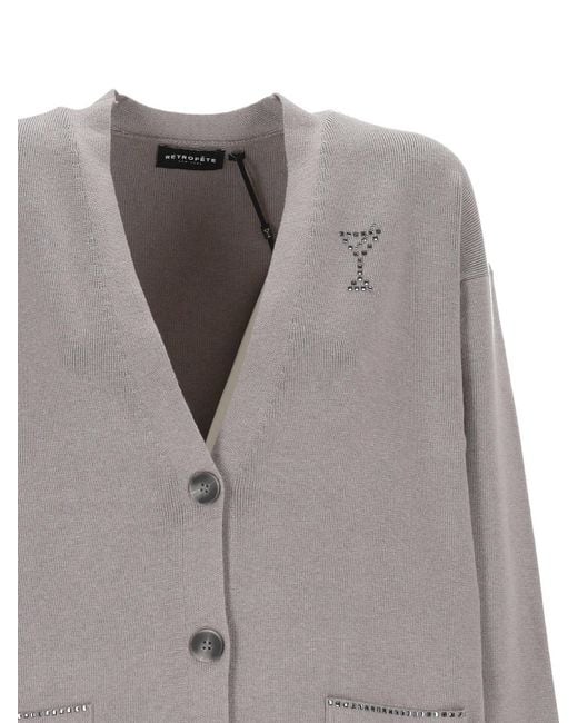 retroféte Gray Sidara Cardigan