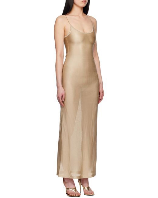 Alaïa Natural Knit Slip Dress