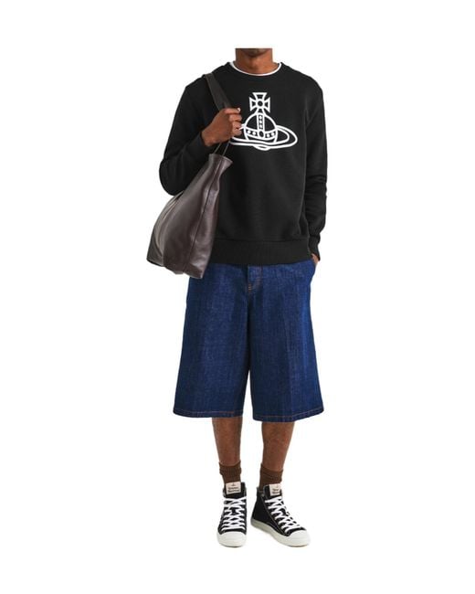 Vivienne Westwood Black Crew Neck Sweater for men