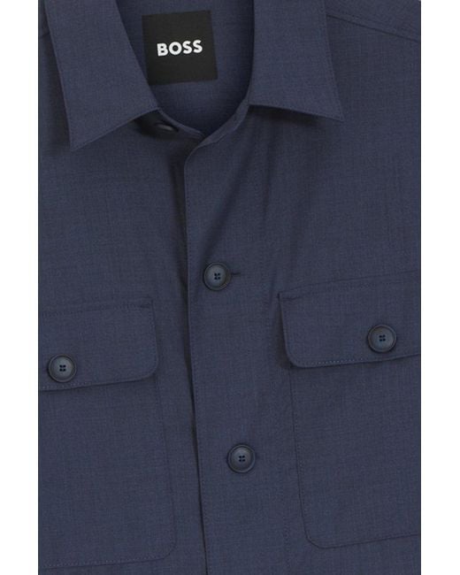 Boss Blue Boss P-Carper Overshirt Jacket for men
